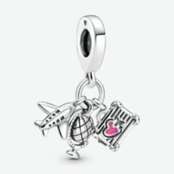 Pandora Jewelry - Pandora Airplane, Globe & Suitcase Dangle Charm